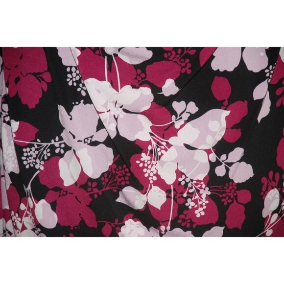 Covington Women's Floral Blouse Top Plus SZ 1X Scoop Neckline Faux Cami Stretch - Picture 3 of 7